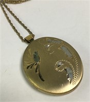 14k Gold Filled Locket Pendant Necklace