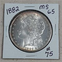 1882  Morgan Dollar  MS-65