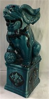 Oriental Glazed Pottery Fudog Sculpture