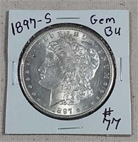 1897-S  Morgan Dollar  Gem BU