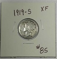 1919-S  Mercury Dime  XF