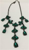 Dark Green Rhinestone Necklace