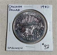 1980  Canadian  Dollar  Gem BU