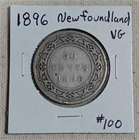 1896  Newfouldland Half  Dollar  VG