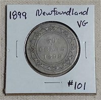 1899  Newfoundland Half Dollar  VG
