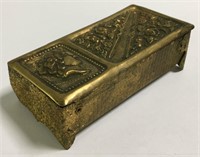 Brass Hinged Lid Trinket Box
