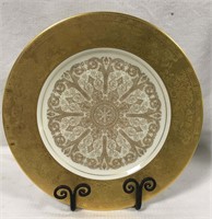 Gilt Decorated Porcelain Epiag Plate, Coronet