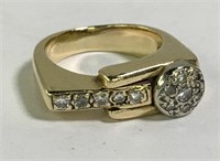 Diamond And 14k Gold Ring
