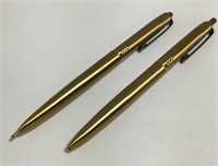 2 Goldtone Pens In Stratford Case