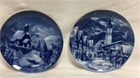2 West Germany Christmas Plates
