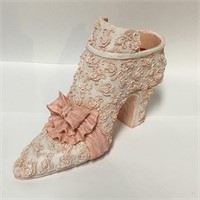 Pink Decorative Lace Heel
