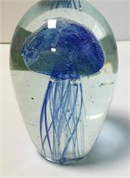 Art Glass Jellyfish Paper Weight