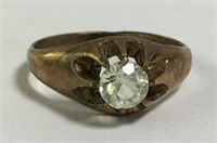 14k Gold Filled Ring With Clear Stone