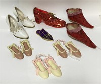 Group Of Decorative Heels, Slippers, And Shoes
