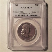 1960 Franklin Half Dollar Proof PCGS PR68