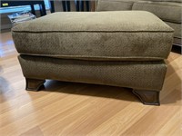 BROWN CHENILLE OTTOMAN