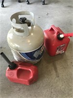 GAS CANS AND TANK