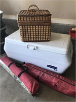 COOLER AND PIC NIC BASKET