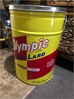 OLYMPIC PURE LARD CONTAINER