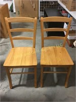 Pair of maple chairs