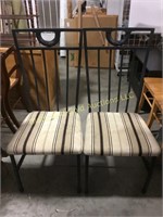 Pair of iron look chairs