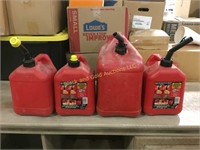 4 gasoline jugs