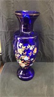 16” glass vase