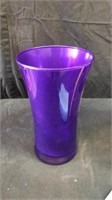 9” purple vase