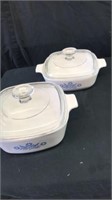 1 and 1.5 Corning Ware Casserole dish with lids