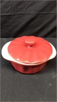 10” stoneware dish  with lid