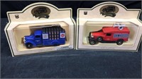 Chevron model trucks and car