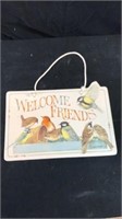 10”x7” ceramic welcome bird sign