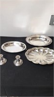 Serving trays with candle holders