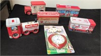 Campbell’s soup tin car train and tin with wizard