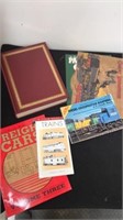 Group of train books