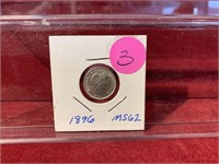 1896 BARBER DIME MS 62  HARD TO FIND COIN NICE