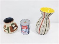 2 vases en céramique dont Lapid Israel