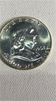 1963D Silver Ben Franklin Half Dollar