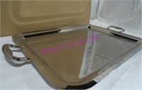 LOT,2 BOXES(4PCS) NEW 31"x26" S/S SERVING PLATTERS