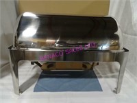1X, NEW S/S 8QT RECT. ECONOMY CHAFER W/ ROLL-TOP