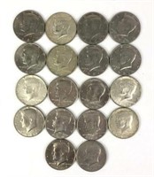 Kennedy Half Dollars- some 40% Silver