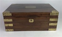 Antique Writing Box with Brass Hardware
