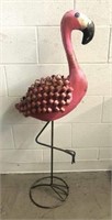 Metal Flamingo Yard Art