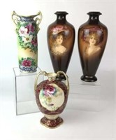 Hand Painted and Printed Vases