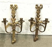 Andrea by Sadek Metal Wall Sconce Candle Holders