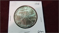 1998 1 OZ .999 SILVER EAGLE GEM BU