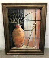 Still Life Oil on Canvas Signed by L. Hall
