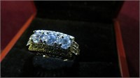 STAMPED .925 LADIES WH SAPPHIRE RING SZ 7