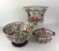 Asian Planter, Bowl and Tureen