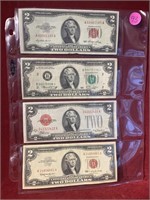 SHEET OF RED SEAL $2 AND $2 STAR NOTES 1976
